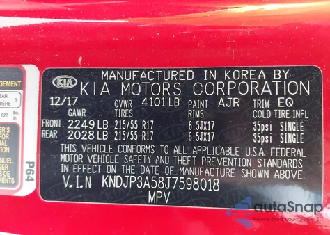 2018 Kia Soul + z USA, uszkodzony, nr VIN KNDJP3A58J7598018